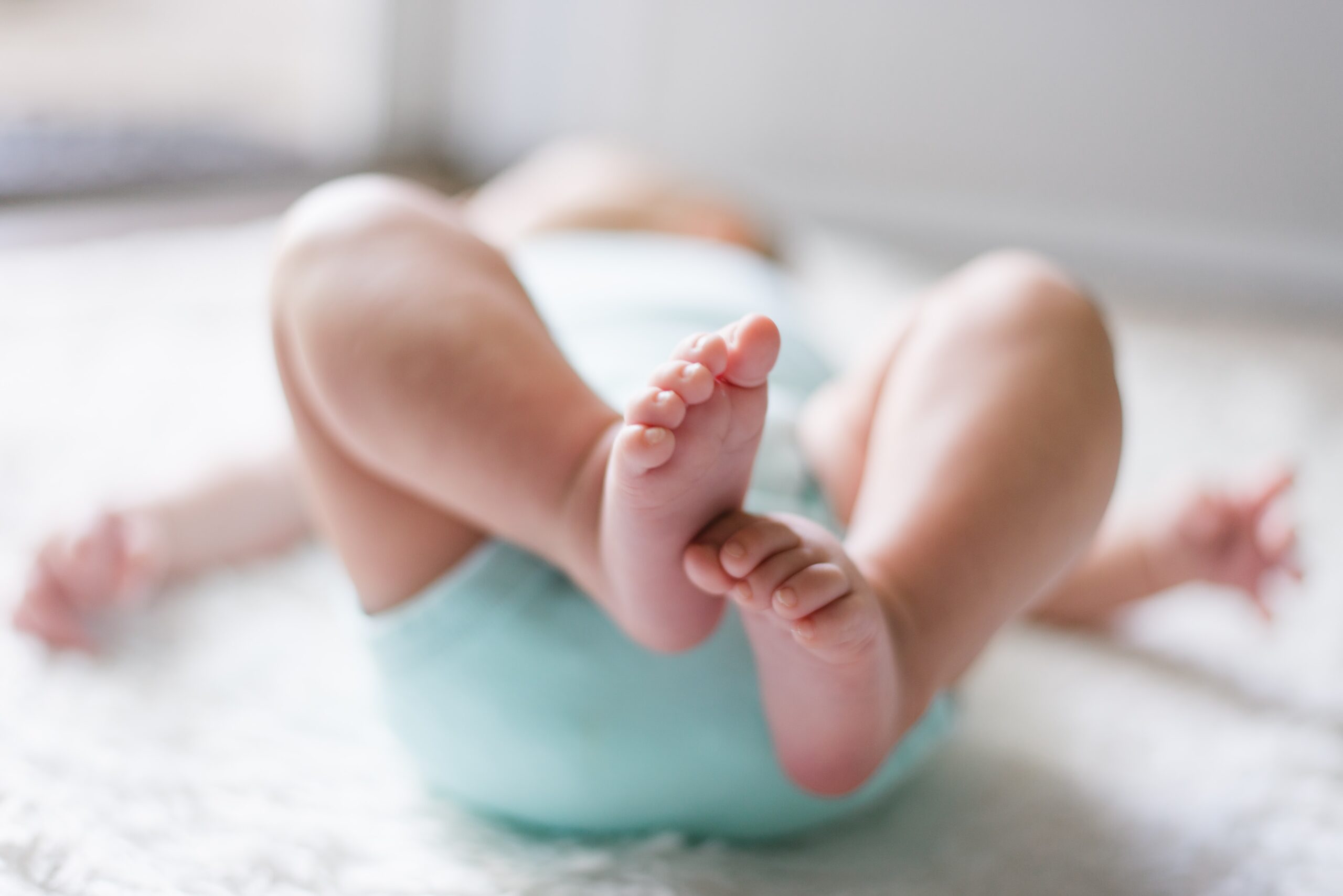 Newborn baby feet